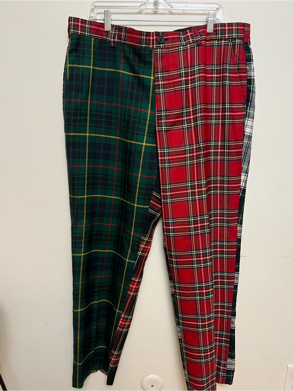 Brooks Brothers Clark Patchwork Tartan Plaid 100% Wool Pants Men’s 40x32 - Picture 2 of 12